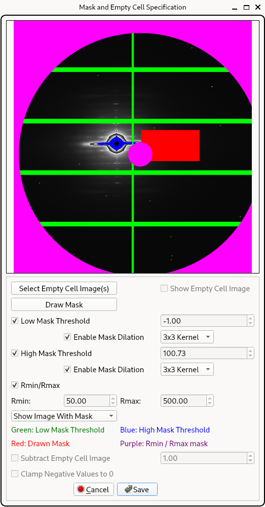 Figure 3: Full Mask: Thresholds, Dilation, Radial Mask